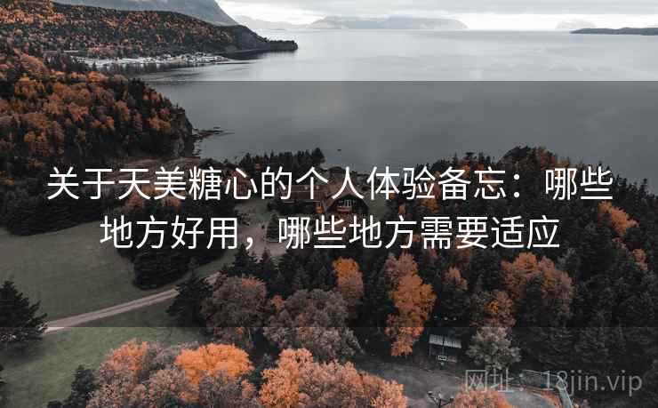 关于天美糖心的个人体验备忘：哪些地方好用，哪些地方需要适应