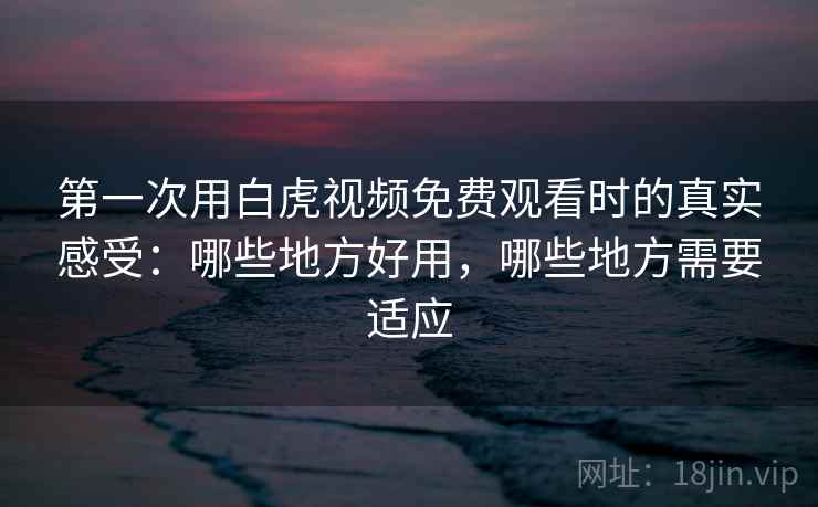 第一次用白虎视频免费观看时的真实感受：哪些地方好用，哪些地方需要适应