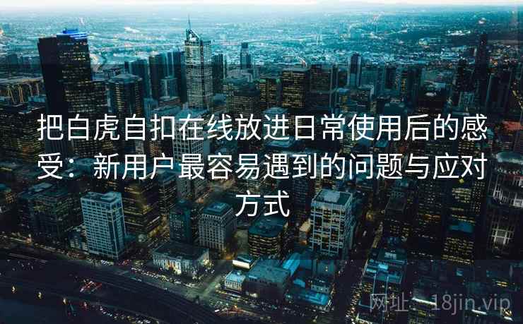 把白虎自扣在线放进日常使用后的感受：新用户最容易遇到的问题与应对方式
