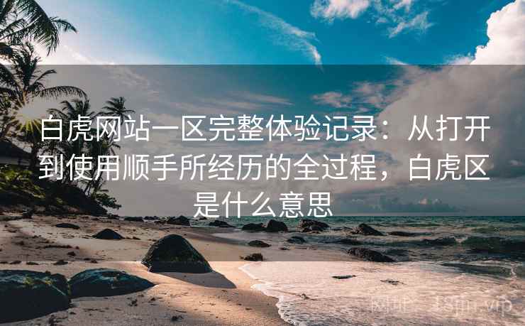 白虎网站一区完整体验记录：从打开到使用顺手所经历的全过程，白虎区是什么意思