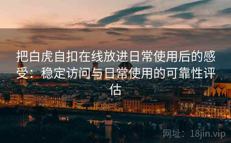 把白虎自扣在线放进日常使用后的感受：稳定访问与日常使用的可靠性评估