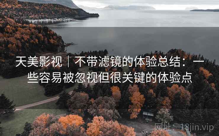 天美影视｜不带滤镜的体验总结：一些容易被忽视但很关键的体验点