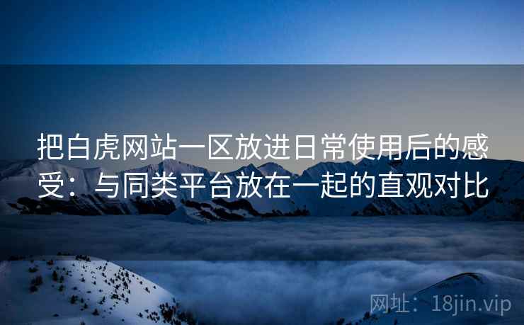 把白虎网站一区放进日常使用后的感受：与同类平台放在一起的直观对比