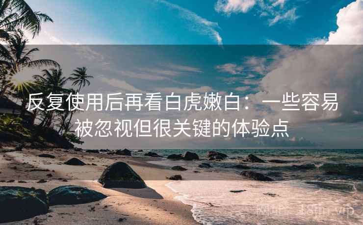 反复使用后再看白虎嫩白:一些容易被忽视但很关键的体验点 反复使用后再看白虎嫩白:一些容易被忽视但很关键的体验点