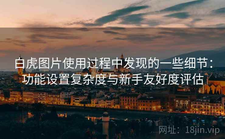 白虎图片使用过程中发现的一些细节:功能设置复杂度与新手友好度评估 白虎图片使用过程中发现的一些细节:功能设置复杂度与新手友好度评估